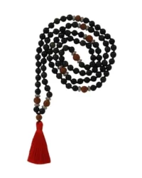 Mala en Serpentine et Rudraksha