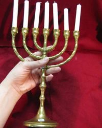 Ménorah petit modèle laiton massif