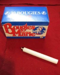 Boîte de 30  bougies blanches pour Ménorah laiton Petit Modèle