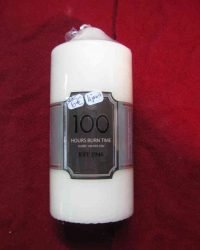 BOUGIE BLANCHE VEGETALE 100h 4jours