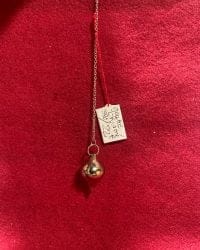 Goutte d'eau chromé argentée chaîne anneau 20gr