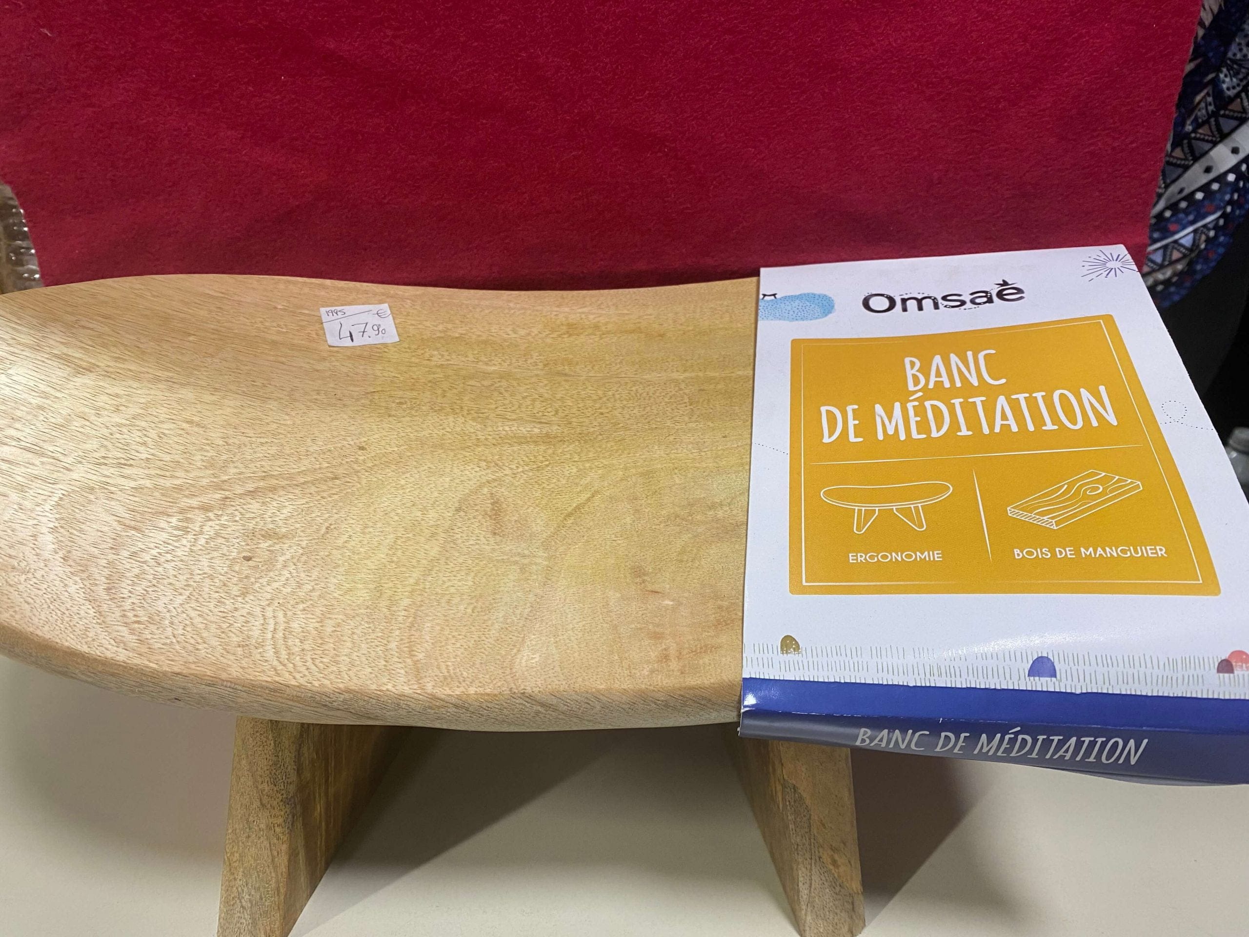 Banc de méditation en bois ( et sa notice )