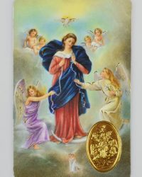 Carte plastifiée Prière Marie qui Défait les Nœuds