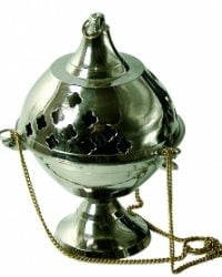 Encensoir laiton à chaines pour encens résine sur charbon