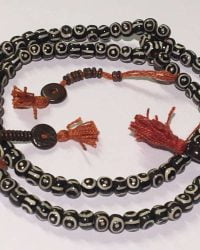 MALA TIBÉTAIN 3ème œil perles peintes à la main