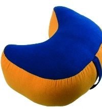 Zafu demi-lune bleu/jaune