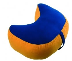 Zafu demi-lune bleu/jaune