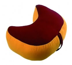 Zafu demi-lune - rouge/jaune