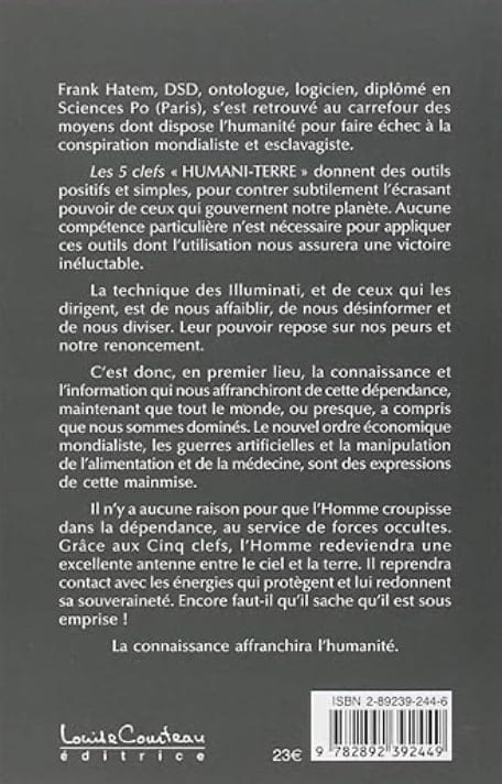 Les cinq clefs La Résistance Humani-Terre Face Aux Reptiliens Et Au Nouvel Ordre Mondialiste Des Illuminati - Frank Hatem – Image 2