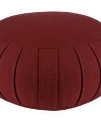 Zafu ROUGE BORDEAU diam 30cm déhoussable avec sa poignée de transport OMSAE