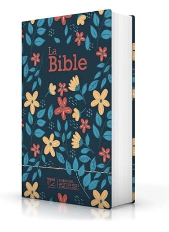 Bible Segond 21 compacte: couverture rigide, toilée matelassée, motif fleuri