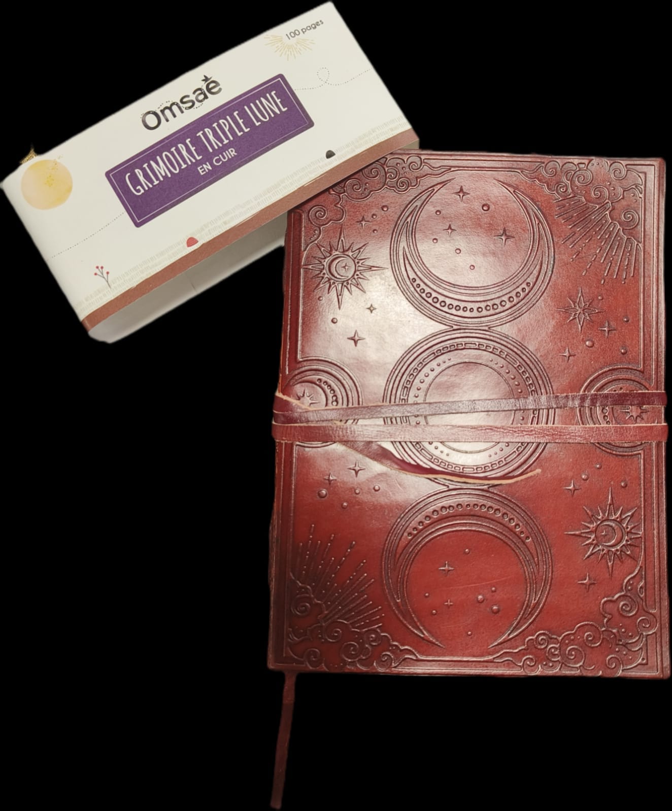 Grimoire en cuir Triple Lune – Image 2