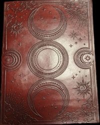 Grimoire en cuir Triple Lune